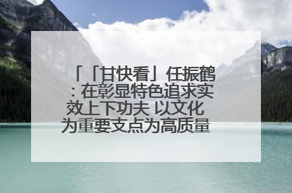 「甘快看」任振鹤：在彰显特色追求实效上下功夫 以文化为重要支点为高质量发展增添动能