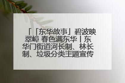 「东华故事」碧波映翠嶂 春色满东华丨东华门街道河长制、林长制、垃圾分类主题宣传如火如荼中