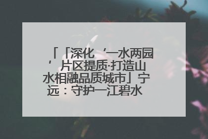 「深化‘一水两园’片区提质·打造山水相融品质城市」宁远：守护一江碧水 共享幸福河湖