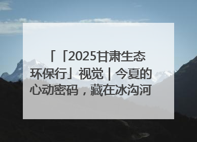 「2025甘肃生态环保行」视觉｜今夏的心动密码，藏在冰沟河的潋滟波光里