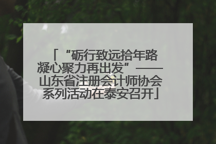 “砺行致远拾年路 凝心聚力再出发”——山东省注册会计师协会系列活动在泰安召开