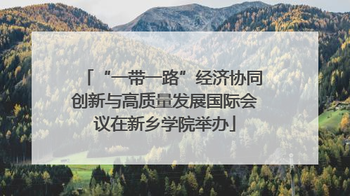 “一带一路”经济协同创新与高质量发展国际会议在新乡学院举办