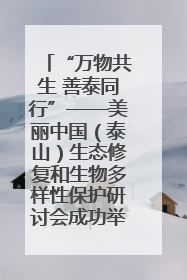 “万物共生 善泰同行”——美丽中国（泰山）生态修复和生物多样性保护研讨会成功举办