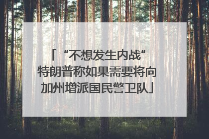 “不想发生内战” 特朗普称如果需要将向加州增派国民警卫队