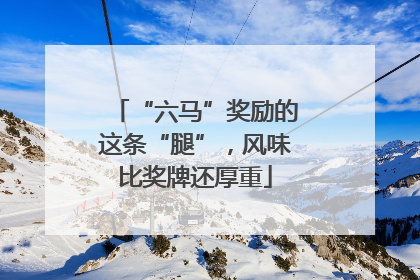 “六马”奖励的这条“腿”，风味比奖牌还厚重