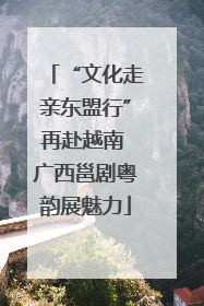 “文化走亲东盟行”再赴越南 广西邕剧粤韵展魅力