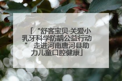 “舒客宝贝·关爱小乳牙科学防龋公益行动” 走进河南唐河县助力儿童口腔健康