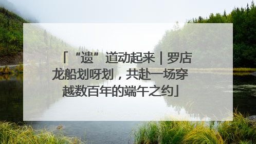 “遗”道动起来｜罗店龙船划呀划，共赴一场穿越数百年的端午之约