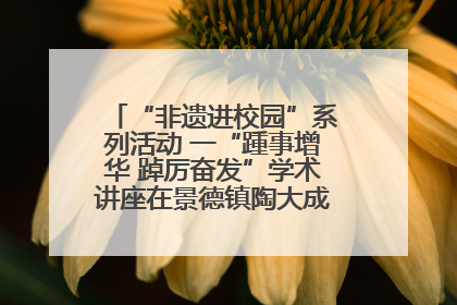 “非遗进校园”系列活动 一“踵事增华 踔厉奋发”学术讲座在景德镇陶大成功举办（图）