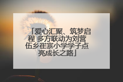 爱心汇聚、筑梦启程 多方联动为刘营伍乡崔寨小学学子点亮成长之路