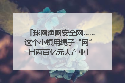 球网渔网安全网……这个小镇用绳子“网”出两百亿元大产业