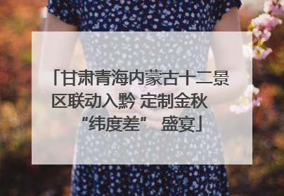 甘肃青海内蒙古十二景区联动入黔 定制金秋 “纬度差” 盛宴