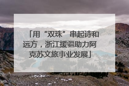 用“双珠”串起诗和远方，浙江援疆助力阿克苏文旅事业发展