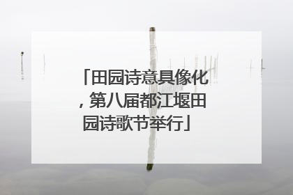 田园诗意具像化，第八届都江堰田园诗歌节举行