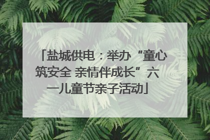 盐城供电：举办“童心筑安全 亲情伴成长”六一儿童节亲子活动