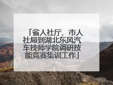 省人社厅、市人社局到湖北东风汽车技师学院调研技能竞赛集训工作