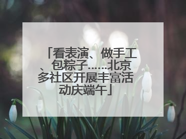 看表演、做手工、包粽子……北京多社区开展丰富活动庆端午
