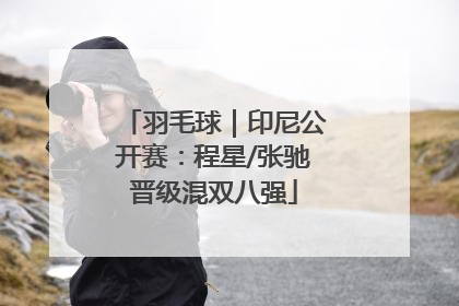 羽毛球｜印尼公开赛：程星/张驰晋级混双八强