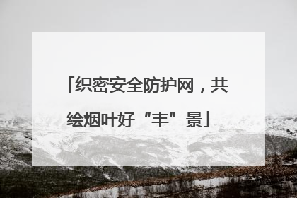 织密安全防护网，共绘烟叶好“丰”景