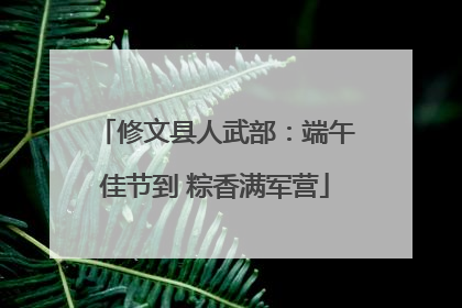 修文县人武部：端午佳节到 粽香满军营