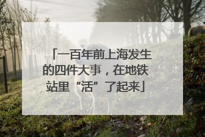 一百年前上海发生的四件大事，在地铁站里“活”了起来