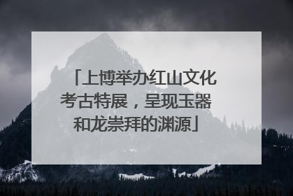 上博举办红山文化考古特展，呈现玉器和龙崇拜的渊源