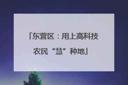 东营区：用上高科技 农民“慧”种地