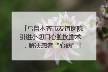 乌鲁木齐市友谊医院引进小切口心脏换瓣术，解决患者“心病”