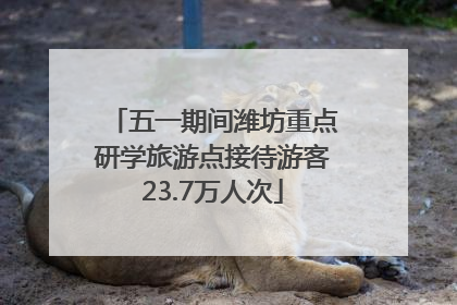 五一期间潍坊重点研学旅游点接待游客23.7万人次
