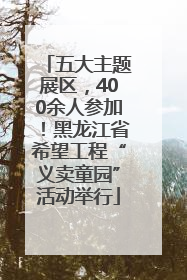 五大主题展区，400余人参加！黑龙江省希望工程“义卖童园”活动举行