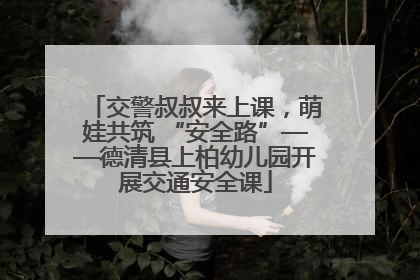 交警叔叔来上课，萌娃共筑 “安全路”——德清县上柏幼儿园开展交通安全课