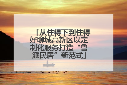从住得下到住得好聊城高新区以定制化服务打造“鲁派民居”新范式