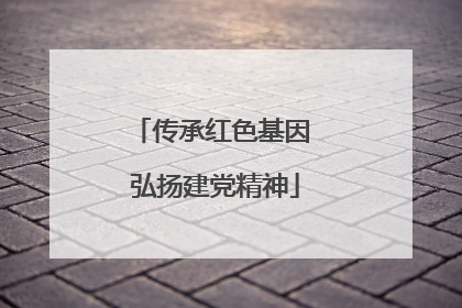 传承红色基因 弘扬建党精神