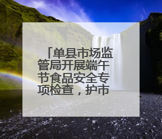 单县市场监管局开展端午节食品安全专项检查，护市民“粽”情佳节