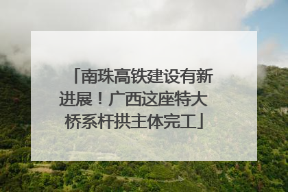 南珠高铁建设有新进展！广西这座特大桥系杆拱主体完工