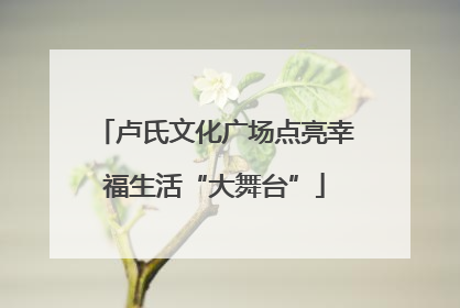 卢氏文化广场点亮幸福生活“大舞台”