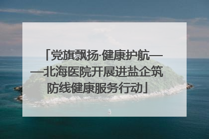 党旗飘扬·健康护航——北海医院开展进盐企筑防线健康服务行动