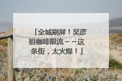 全城刷屏！吴彦祖咖啡限流～～这条街，太火爆！