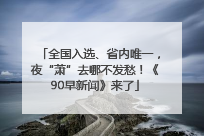 全国入选、省内唯一，夜“萧”去哪不发愁！《90早新闻》来了