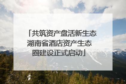 共筑资产盘活新生态 湖南省酒店资产生态圈建设正式启动