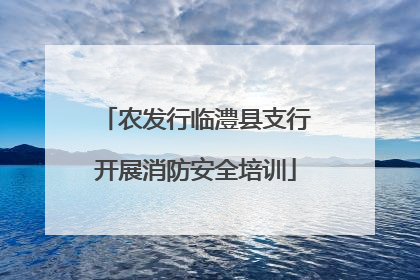 农发行临澧县支行开展消防安全培训