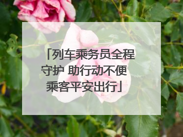 列车乘务员全程守护 助行动不便乘客平安出行