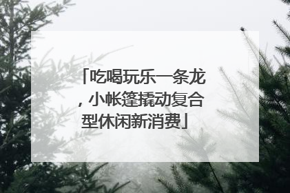 吃喝玩乐一条龙，小帐篷撬动复合型休闲新消费
