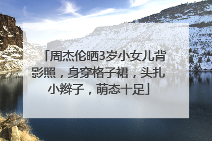 周杰伦晒3岁小女儿背影照，身穿格子裙，头扎小辫子，萌态十足