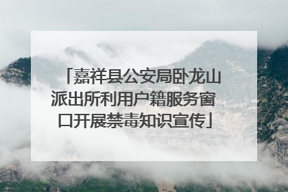 嘉祥县公安局卧龙山派出所利用户籍服务窗口开展禁毒知识宣传