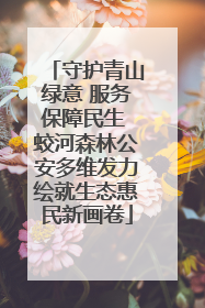守护青山绿意 服务保障民生 蛟河森林公安多维发力绘就生态惠民新画卷