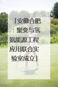 安徽合肥：聚变与氢氨能源工程应用联合实验室成立