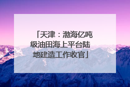 天津：渤海亿吨级油田海上平台陆地建造工作收官