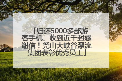 归还5000多部游客手机、收到近千封感谢信！尧山大峡谷漂流集团表彰优秀员工