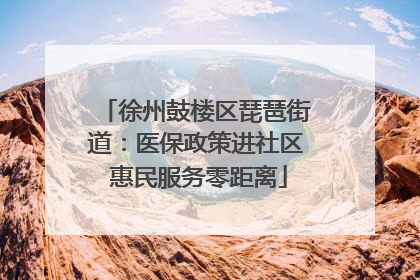 徐州鼓楼区琵琶街道：医保政策进社区 惠民服务零距离